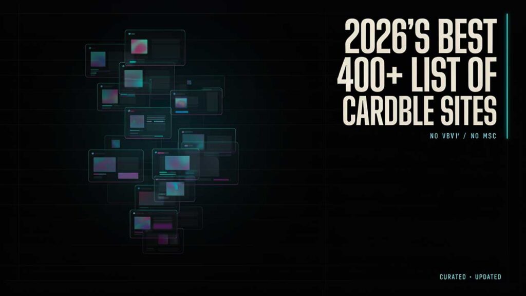 2026 best 400+ list of cardable sites no VBV MSC for USA UK Canada Australia